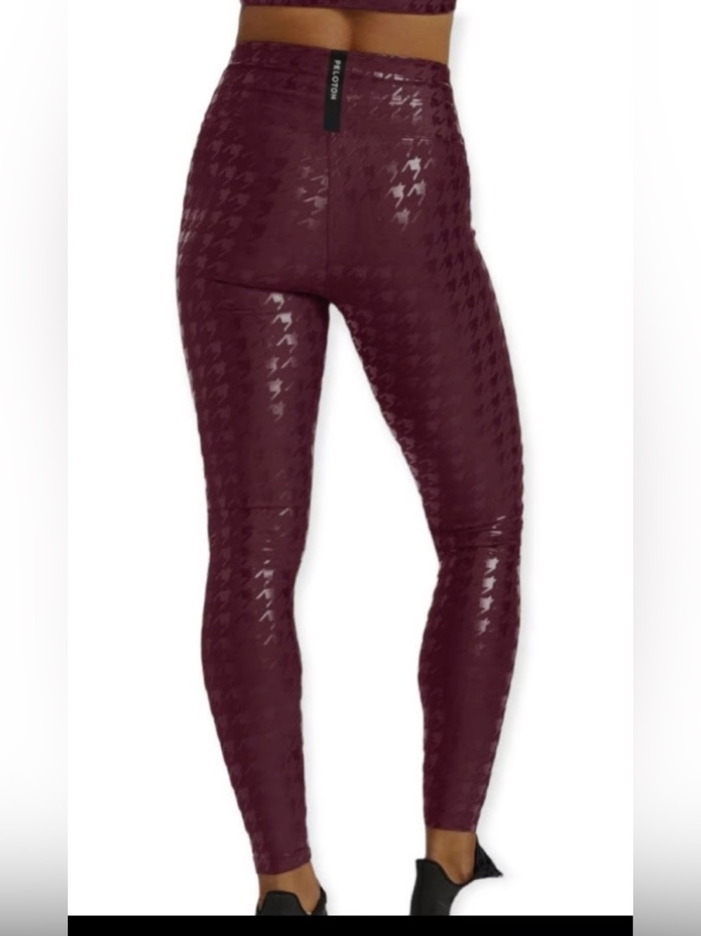 Peleton houndstooth metallic high waisted leggings